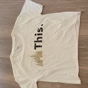 Girls letter tee. Brand=Disney. Size=XS. Color=White